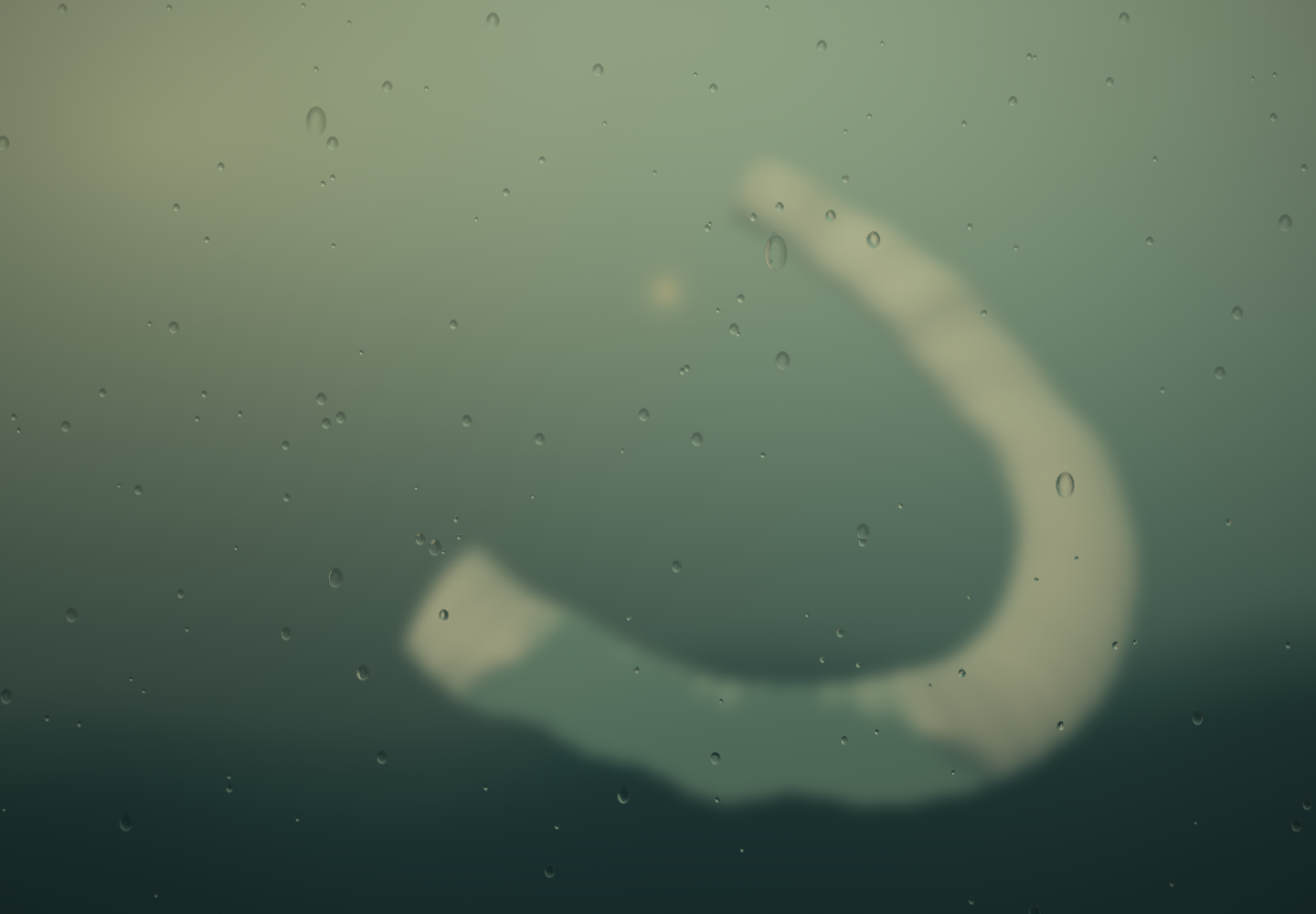 The Other Side of Rain — the glass is close; the world beyond it is not.